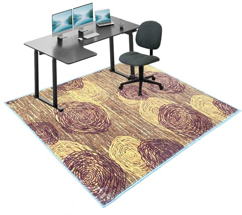 Tapete para Silla Oficina, Protector Suelo Antideslizante para Silla de Escritorio, 70 x 100 cm Alfombrilla para Silla de Gaming, Protector Suelo Silla Ruedas para parqué y Suelos Duros Resistente
