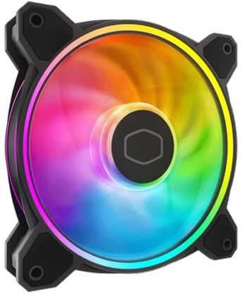 UQgrtMrTz MF140 HALO Second Generation 140mm ARGB PWM Quiet Fan For CPU Water Cooling Compatible With Computer Parts Desktop PC Models Motherboard Models MF140 (Color: Black)