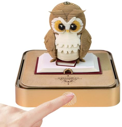 3D Calendar 2026 - Aesthetic Bookmark 2026,Paper 3D Calendar Note Pad | for Bookshelf Bedside Library Coffee Table Students Teachers Teens Kids Adults