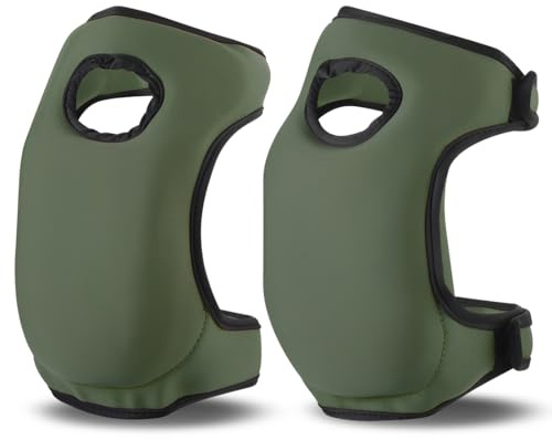 Reccisokz Professionelle Kniepolster aus Neopren für Gartenarbeit & Heimwerken – Dicke Polsterung, Ergonomisches Anti-Rutsch-Design – 1 Paar, Grün