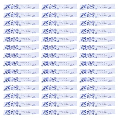 MAGICLULU Bustine di Carta per Bacchette Monouso 100 Pezzi Colore Bianco Design Raffinato per Ristoranti Sushi e Servizio Catering