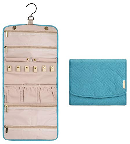 bagsmart Schmuckroll Schmuckorganizer zum Aufhängen für Ohrringe, Halsketten, Ringe