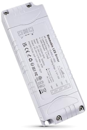 REYLAX LED Trafo 24V 60W Dimmbar Triac & 0/1-10V, 2.5A Dimmbar Netzteil | 230V auf 24V DC Treiber Konstantspannungs LED Transformator Niedervolttrafo für LED Streifen, Nicht für Halogen
