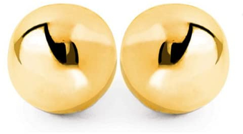 SINGULARU - Pendientes Mini Dots 3mm. Plata de Ley 925 con Acabado Baño de Oro de 18 Kt. Cierre Tuerca a Presión. Joyas para Mujer