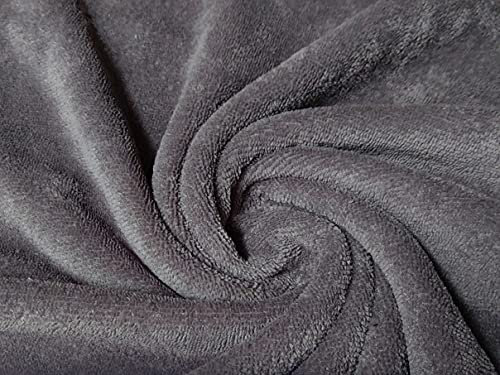 Tela de rizo de bambú gris, 1 m, 150 cm x 100 cm