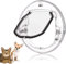 Cat Flap Door, Transparent 4 Way Locking Pet Door for Cats Small Dogs, Round Clear Cat Door with 4 Ways Lock & Liner Kit for Sliding Glass Door, Glass Window, Screen Window
