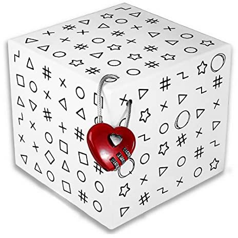ESC WELT Secret Box - Kreative Geschenkverpackung für Geld, Gutscheine und Geschenkkarten - Geeignet als Geburtstaggeschenk & Hochzeitsgeschenk - Gestaltbare Geschenkbox für Jugendweihe