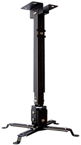 sararui Projector Mount Household Projector Stand, Universal Projector Stand Telescopic Adjustable Ceiling Wall Mount Projector Bracket, Black Projector Stand