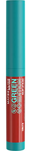 Maybelline New York Pflegender Lippenstift mit glänzendem Finish, Vegane Formel mit natürlichen Inhaltsstoffen, Green Edition Balmy Lip Blush, Nr. 010 Sandalwood, 1 Stück