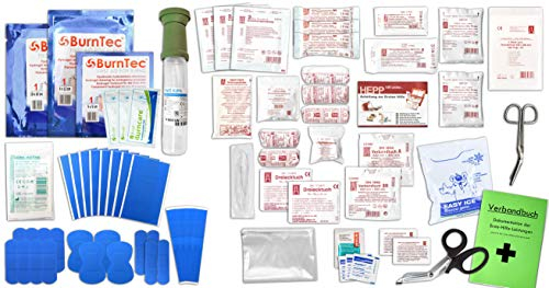 Erste Hilfe SET GASTRO für Betriebe DIN/EN 13157 INKL. Augenspülung + Kühlgel + detektierbare Pflaster + Hydrogelverbände