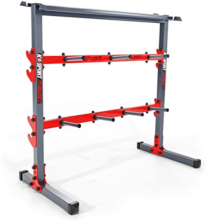 K-Sport: Hantelscheibenständer für alle Gewichtsscheiben I Gewichtsständer bis 250 kg belastbar I Hantelständer mit 7 Laststangen I Hantelablage