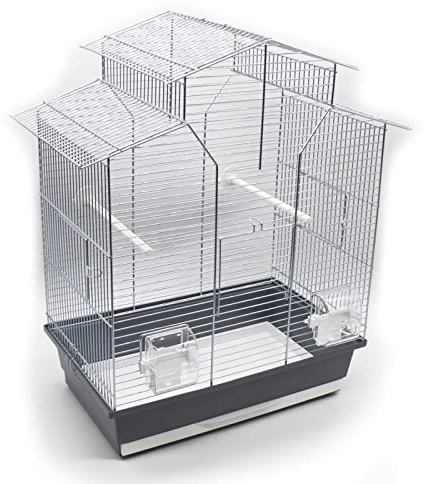 Zoopaul Vogelkäfig IZA 2 II grau 52x30x60 cm Wellensittiche Kanarien Käfig NEU