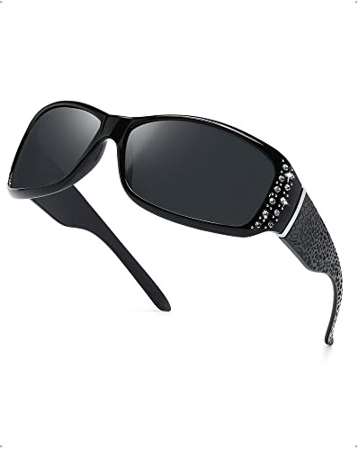 LVIOE Sonnebrille Damen Polarisierte Groß Sonnenbrille mit UV400 Schutz | Kategorie.3