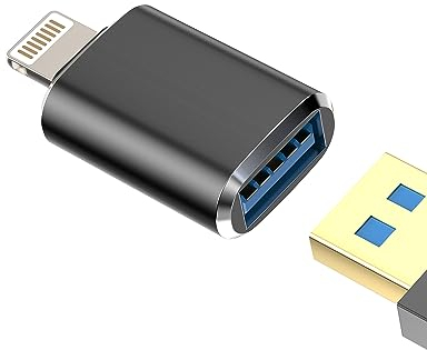 Adaptateur USB iPhone Certifié Apple MFI Lightning vers Jack Cable USB A 3.0 Prise OTG Camer pour14 13 12 11 Pro Max 7 8 Plus X Se XS XR Ipad Air Flash Disque Stick Clé Adapteur Cle Convertisseur