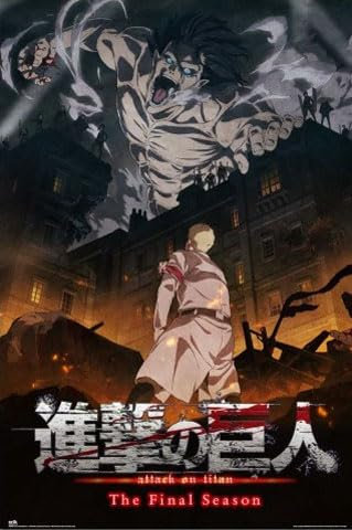 empireposter Attack on Titan - Assault - Poster Druck Plakat - 61x91,5 cm + 2 St Posterleisten Alu 63 cm