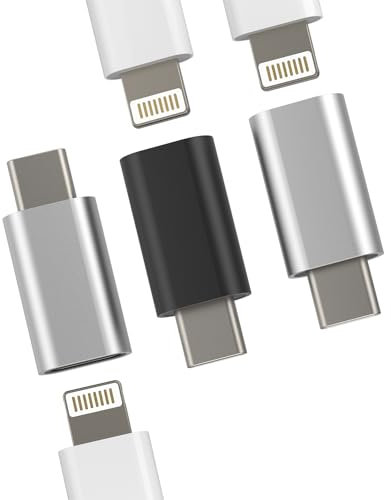 Adattatore Lightning USB C Spinotto per iPhone15 Pro Max Plus per iPad 10 Air4 Macbook Air Compatibile con Samsung (3Pack)per Apple Femmina Cavo Convertitore Type-c Maschio Presa Type C Jack Accessori