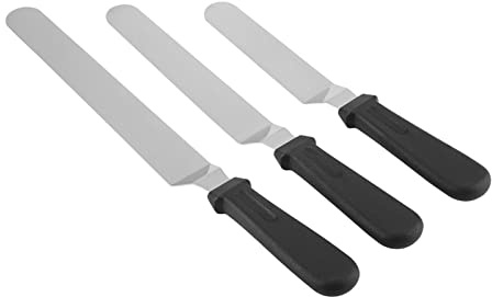 Glomora Juego De 3 Cuchillos para Tartas, Cuchillos Y Servidores De Acero Inoxidable para Tartas, Cortadores De Tartas De Acero Inoxidable para Bodas, Fiestas De Cumpleaños, Corte Más Fácil