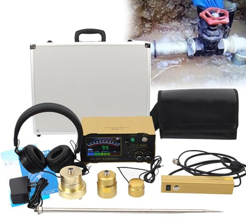 forplubossmmp Herramienta De Detección De Fugas En Tuberías De Agua |Detector De Fugas De Agua Subterránea |Detector De Fugas De Calefacción por Suelo Radiante con Auriculares|(Estuche De Transporte)