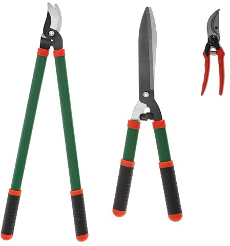 Adler Europr, set di attrezzi da giardinaggio, tagliasiepi manuale e cesoie piccole, in acciaio di alta qualità, in lega di alluminio, per giardinieri, piccoli giardinieri e amanti delle piante,