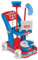 Carrello delle Pulizie Giocattolo per Bambini - Trolley Pulizie Cleaning Lusso con Secchio Strizzatore, Scopa, Mocio, Paletta, Spugna - MADE IN ITALY (BLU)