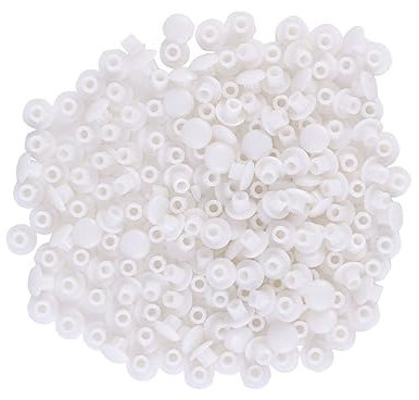 SOLUSTRE 100pcs Hinge Screw Cover Hinge Plate Cabinet Cover for Door Decorative Use in Window Bolt Scenario White Screw Cap for Kitchen Accessories