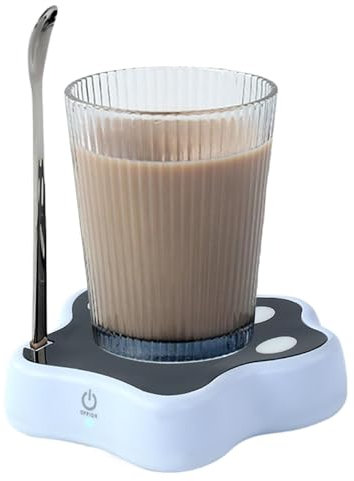 Cup Blender for Coffee, Electric Rechargeable Mixing Cup Base, Versatile Kitchen Gadgets with Coffee Spoon for Milk Cups, Coffee Mugs, Glass Cups