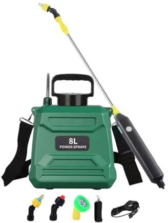 Sharplace Gardinador eléctrico, pulverizador de Agua con boquillas de Niebla riego de Planta para dispensador agrícola pulverización de césped