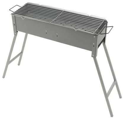 Holzkohlegrill BBQ Grill Faltender Standgrill Legierung Camping Grill Mobiler Klappgrill Picknickgrill Campinggrill 60 x 18 x 65cm mit Grillfläche für Outdoor Garten Party Terrasse