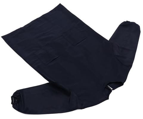 Gatuida Schwarze Friseurschürze Mit Langen Ärmeln Praktische Arbeitsschürze Für Barbershops Und Salons Robustes Schnelltrocknendes Material Mit Taschen Für Frisöre Kosmetiker Und Spa-