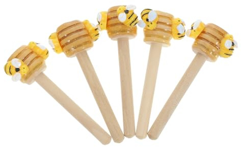 Bee Decorative Sticks 5pcs Wooden Table Centerpiece for DIY Crafts