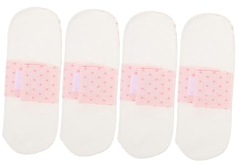 Beaupretty Waschbare Periodenbinden Weich und Atmungsaktiv aus Baumwolle 4 Stück-pack Schweißableitend und Schutz vor Auslaufen für Frauen für Wochenbett und Menstruation
