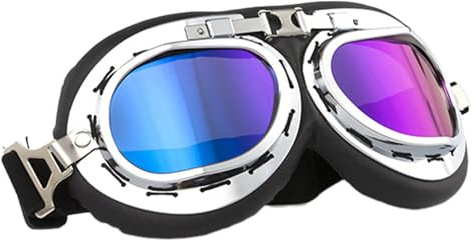Motorrad-Reitbrille – Retro Motocross Augenschutz, Überbrille passt | Outdoor-Abenteuerbrille, stoßfeste Sportbrille, windbeständige Linse, verstellbarer Rahmen, Helmausrüstung für Erwachsene