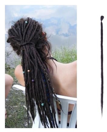 Extension per coda di cavallo 50 cm extension dreadlocks fatte a mano 5 ciocche di ciocche sintetiche all'uncinetto trecce capelli 1,0 cm treccia reggae intrecciata per uso quotidiano (nero viola)
