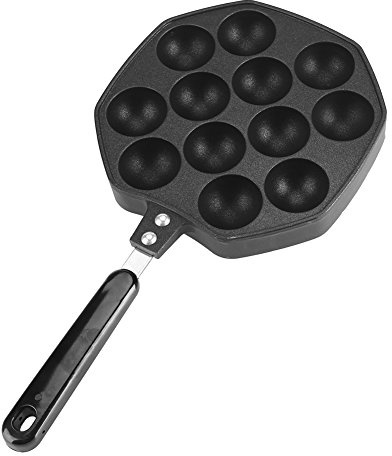 Takoyaki Poêle 12 trous Aluminium Antiadhésif Takoyaki Poêle grill plaque Octopus Boule Moule à gâteau Accessoires de Cuisine