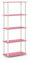 Furinno Turn-N-Tube 5-stufiges Mehrzweck-Regal-Präsentationsregal, Rosa/Weiß