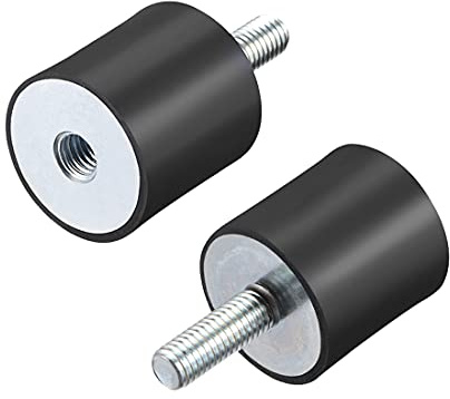 sourcing map 4Stk.M8 Stecker Buchse Gummilager Stoßdämpfer für Motor Generator Kompressor Garage Umkehrosmosepumpe Schlagluftgenerator Autospulen D30mmxH30mm