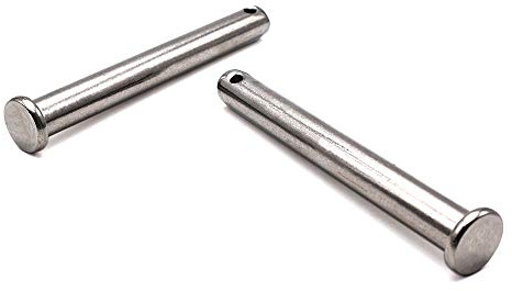 304 Stainless Steel Clevis Pins M12 X 100mm Single Hole Flat Head Pin for Hitch Pin Lock Systems (2 Pack)