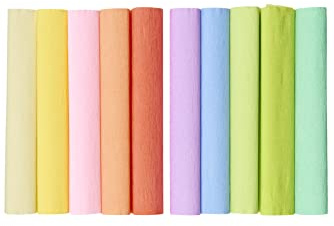 TOP-2000 Creatinio Mix de colores pastel de papel de 25 x 200 cm, paquete de 10 unidades
