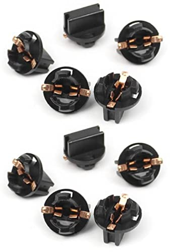 Paquete de 10 luces de lectura para coche T10 12961, soporte de bombilla, base de bloqueo de enchufe giratorio W5W, panel de instrumentos, enchufe de tablero, foco de bujía, juego de accionamiento de