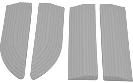 KIMISS Türrampe, Schwellenrampen, Gummi, 4 Stück, Universal-Kehrmaschine, Türschwelle, Treppe, Rollstuhl, Türschwelle, Freie Montage, Gummi-Türschwellenschutz (Grau)