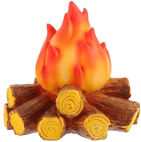 PRETYZOOM Mini Campfire Tischlampe Tragbare Nachttischlampe Mit Simulierten Flammen Für Innenräume Für Camping Und Partydekoration Warmes Licht Weihnachtsgeschenk