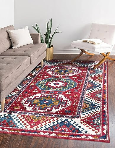 Traditional Carpet Oriental Pattern Classic Small Medium Large Area Living Room Rug Hallway Runner Rug Picnic Mat Outdoor Rugs (Red, 60 x 110 cm)