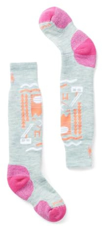 Smartwool Unisex Kids Full Cushion Ski Day Over The Calf Socks (Toddler/Little Kid/Big Kid) Frosty Green Small
