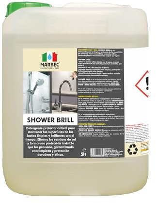 MARBEC SHOWER BRILL 5LT Nettoyant protectif anticalcaire pour sanitaires, cabine de douche et ceramique