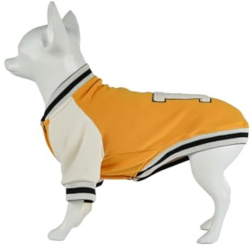 Kuccu Kuccu College-Hundejacke – Gelb mit „K“-Stickerei | Größen S–XXL S