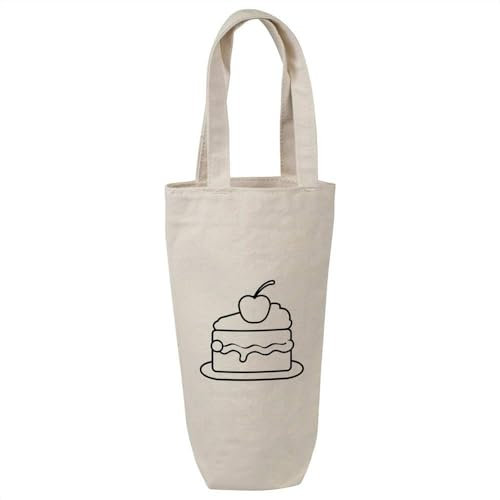 Azeeda 'Cherry Cake Slice' Cotton Wine Bottle Gift/Travel Bag (BL00034262)