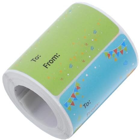 Operitacx 1 Rolle Geburtstagsaufkleber Siegeletikettenaufkleber Motivationsaufkleber Aufkleber Für Geschenkanhänger Geburtstagsgeschenkaufkleber Aufkleber Aus Beschichtetem Papier