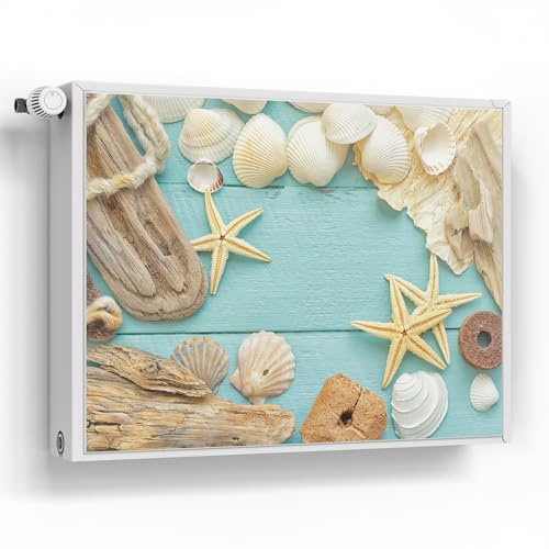 DEQORI Magnetfolie für Heizung 80x60 cm | Motiv Meeresmärchen | dekorative Magnetmatte Heizkörper Schutz Verkleidung | Magnet Deko-Folie selbstklebend, magnetisch & wasserabweisend