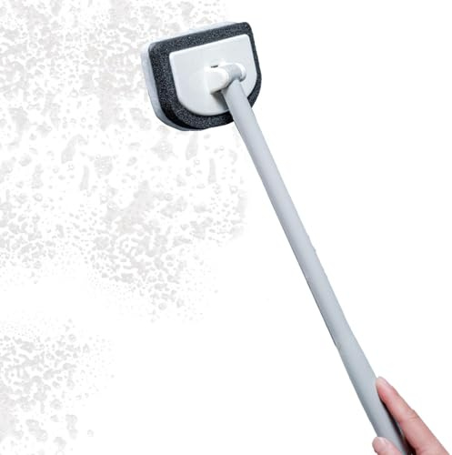 Shower Scrubber - Ceramic Tile Cleaning Brush | Non Scratch Shower Scrubber | 180 Degree Rotation Shower Scrubber | Detachable Shower Brush For Cleaning | Wall Glass Sponge Brush For Bathroom