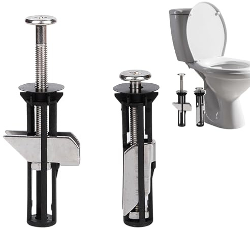 Heavy Duty Toilet Seat Fastener Bolt Kit, Toilet Seat Bolts, Toilet Seat Screws Replacement Kit, Toilet Seat Locking Bolt, Toilet Seat Fittings (2)